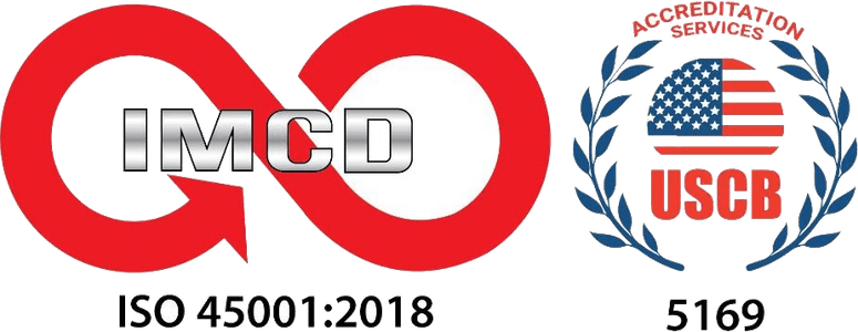 ISO 45001:2018 certification badge