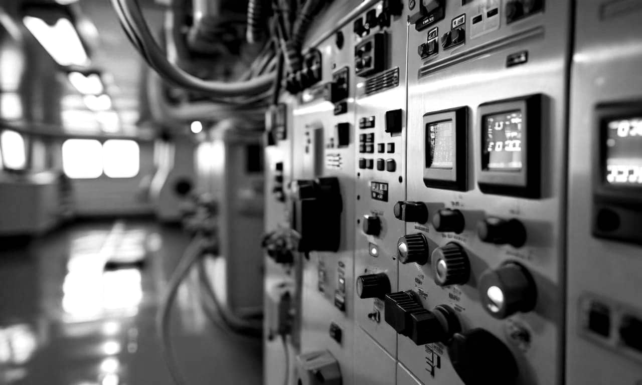 Engine room control and instrumentation panel